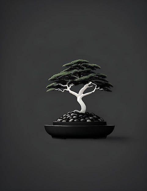 Minimalistisch Jade Bonsai Logo