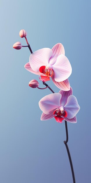 Minimalistisch mobiel behang elegante orchidee op weelderig en Samsung Q70t