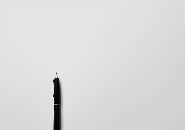 Minimalistisch ontwerp Selectie van één PENS op een witte achtergrond