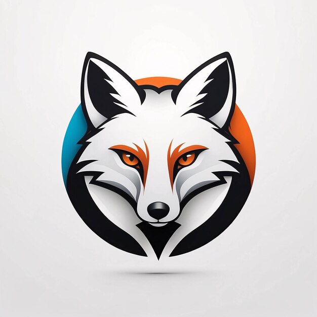 Minimalistisch slank en eenvoudig Fox Head Illustration Logo Design Idea