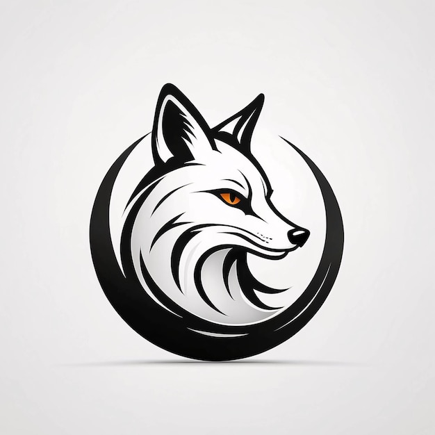 Minimalistisch slank en eenvoudig Fox Head Illustration Logo Design Idea