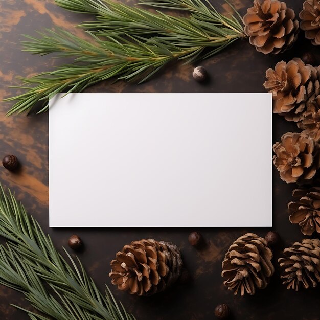Foto minimalistisch visitekaartjeontwerp met lege witte achtergrond voor creatieve en bovenaanzichtopname