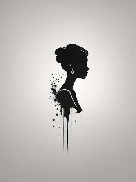 Minimalistisch vrouw silhouet logo