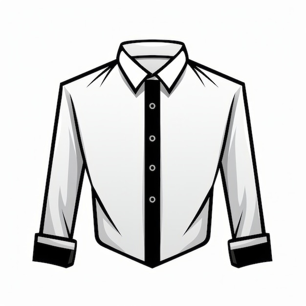 Minimalistisch zwart-wit shirt icoon