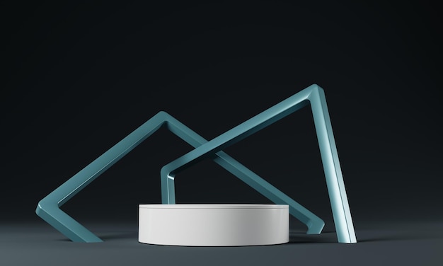 Minimalistische 3D-podiumscène voor productreclame op 3D-rendering