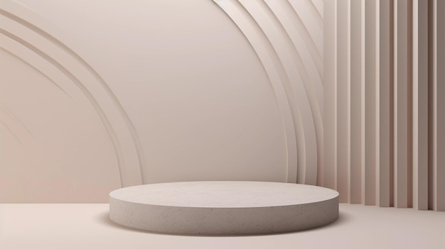 minimalistische abstracte 3D met witte elegante kleur achtergrond 3D podiumweergave voor product