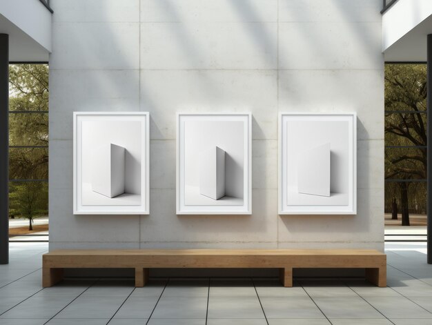 Minimalistische AIGenerated Wall Art Mockup