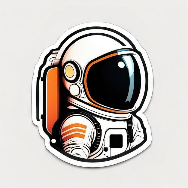 Foto minimalistische astronaut sticker