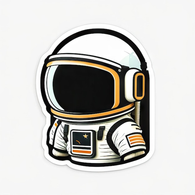 Minimalistische astronautensticker