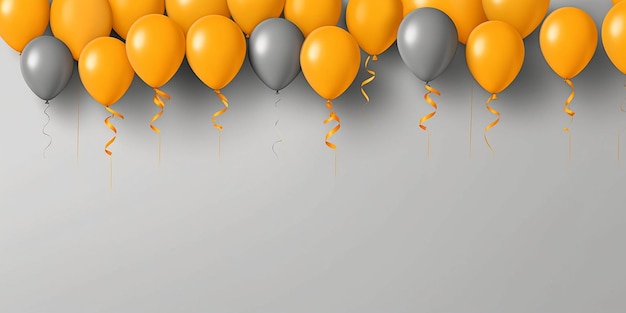 Minimalistische banner met ballonnen generatieve ai