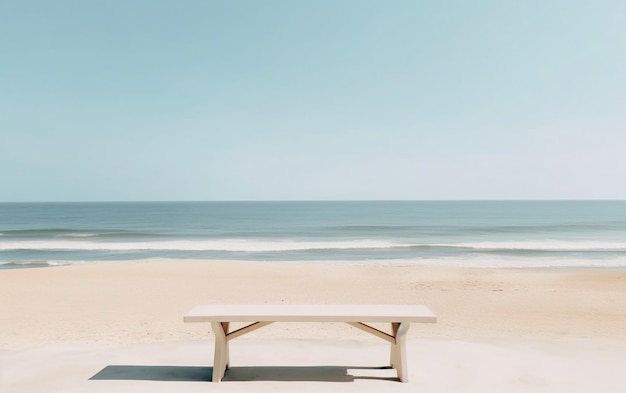 Minimalistische Beach Serenity Generatieve AI