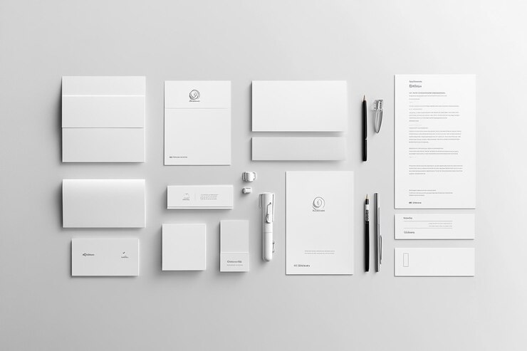 Foto minimalistische bedrijfspapiermockup