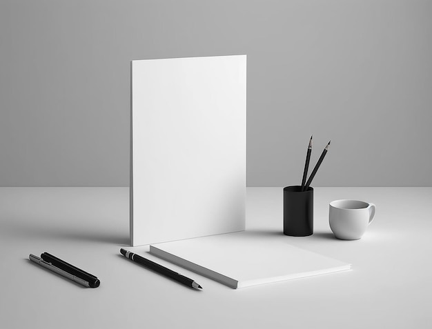 Minimalistische briefpapierset gemaakt met generatieve AI