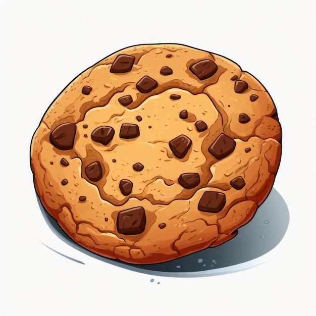 Minimalistische cartoon chip cookie illustratie voor Ipf