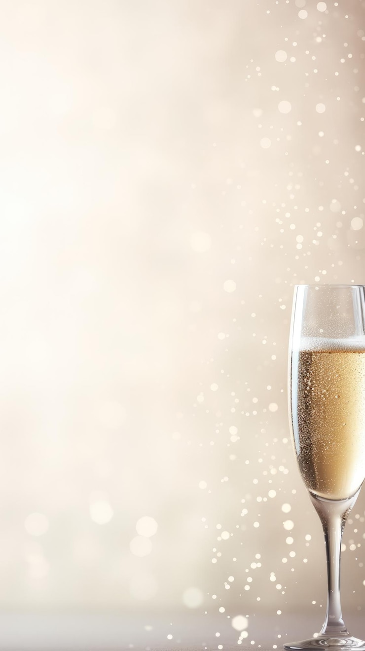 Foto minimalistische champagneachtergrond