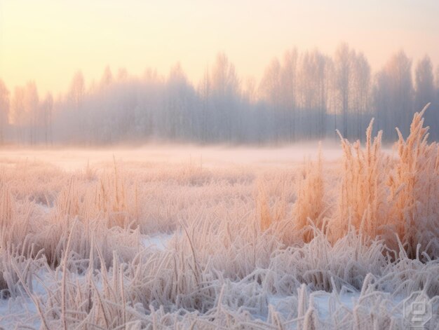 Minimalistische compositie van het winterlandschap