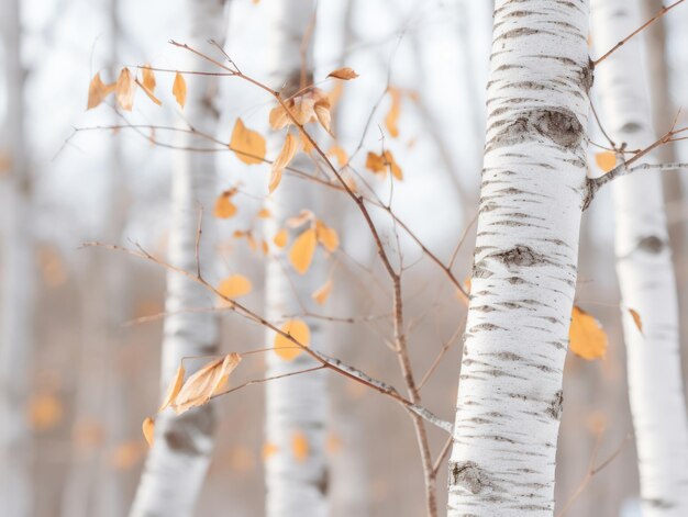 Foto minimalistische compositie van het winterlandschap