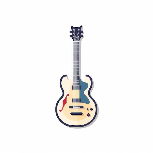 Minimalistische gitaarillustratie