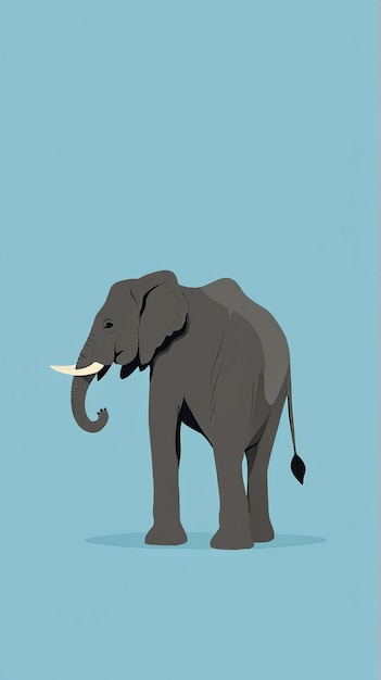 Foto minimalistische illustratie een olifant en een man ipad case