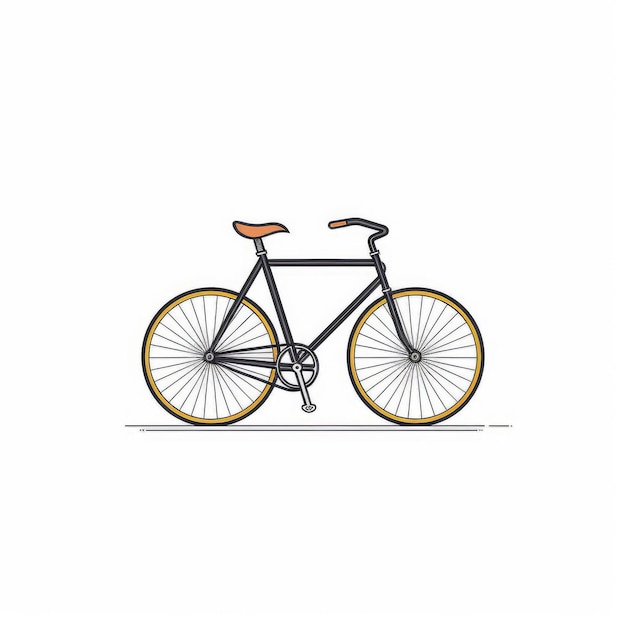 Minimalistische illustratie van een fiets