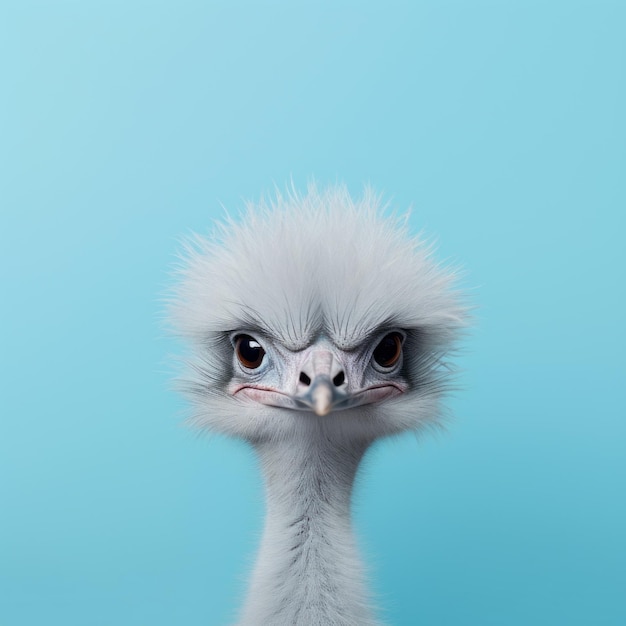 Minimalistische Japanse struisvogel fotocollectie in 32k resolutie