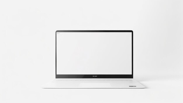 Minimalistische laptop op een witte achtergrond