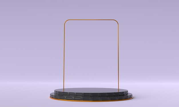 Minimalistische lege ronde podiumachtergrond op 3D-rendering