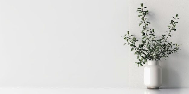 Minimalistische mockuparrangement met een ruime achtergrond voor kopieerruimte
