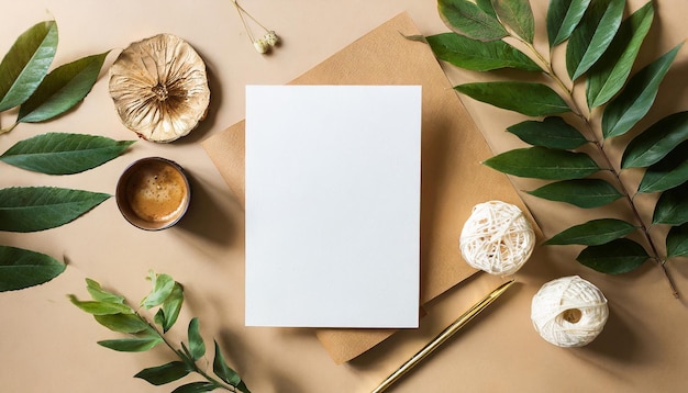Minimalistische papiermockup