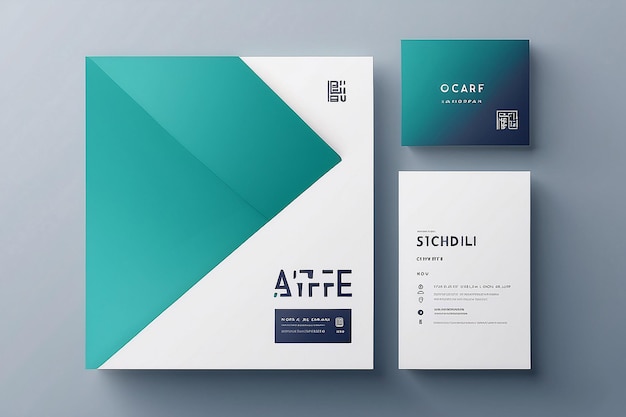 Minimalistische platte kaartmockup voor stijlvolle ontwerpen Generatieve AI