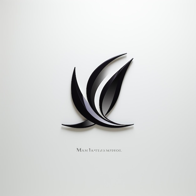minimalistische platte letter logo effen witte achtergrond