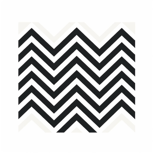 Foto minimalistische pop art zwarte en witte zigzag patroon