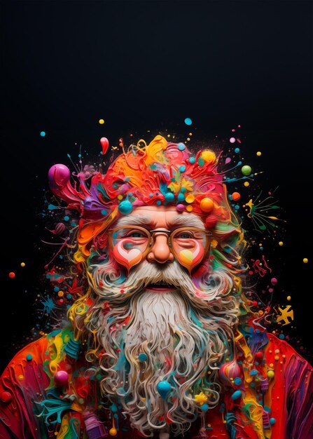 Foto minimalistische sinterklaas portret illustratie gegenereerd door ai