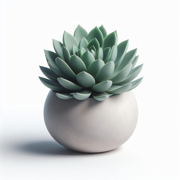 Minimalistische succulente plant in pot