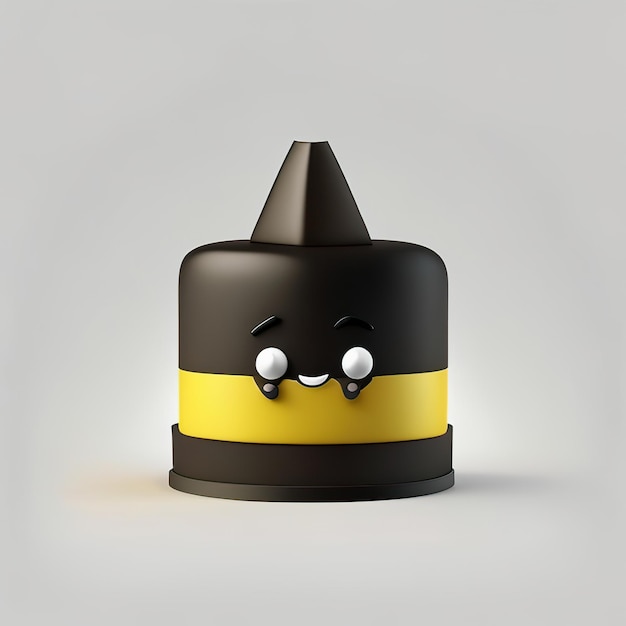 Minimalistische taartmascotte Generatieve AI