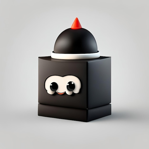 Minimalistische taartmascotte Generatieve AI