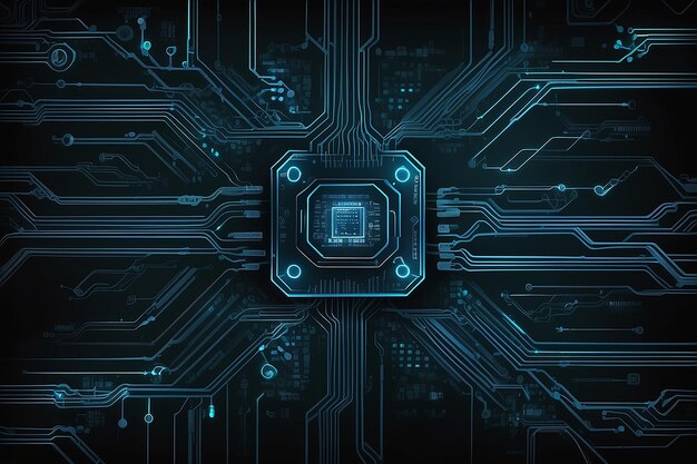 Minimalistische technologie achtergrond gloeiende lijn perfect laat de nieuwste uitvinding zien