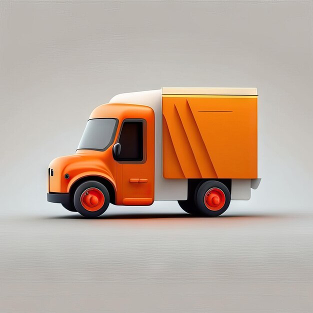 Foto minimalistische truck design illustratie