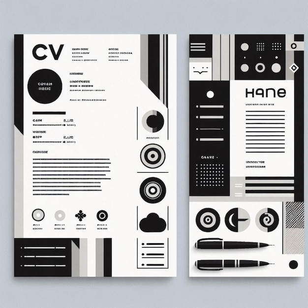 Minimalistische vector CV-sjabloon