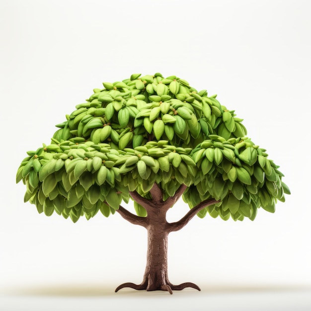 Minimalistische voorkant van een twijgige jackfruitboom