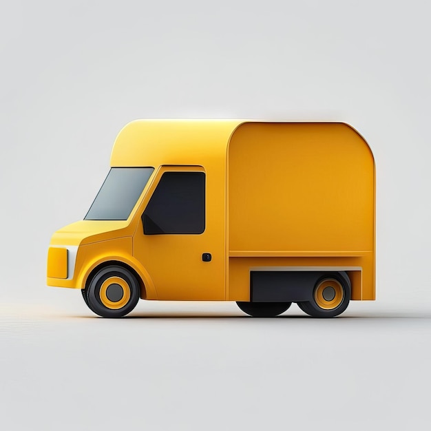 Minimalistische vrachtwagenontwerpillustratie