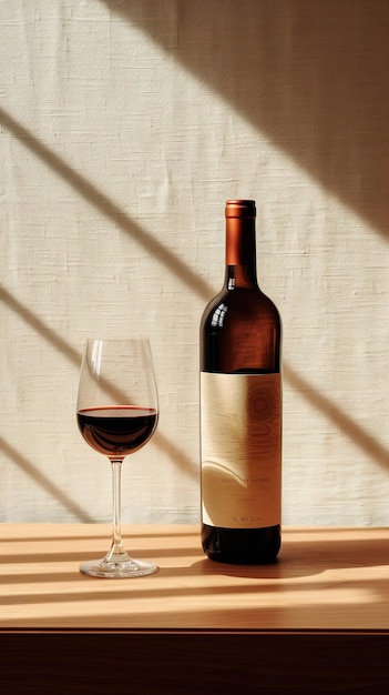 minimalistische weergave van wijn
