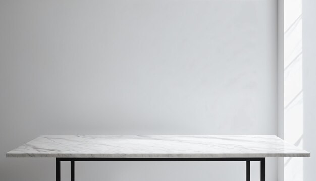 Minimalistische witte marmeren tafel voor moderne interieurs