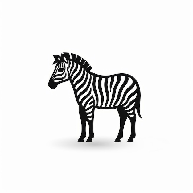 Minimalistische Zebra Icon Whimsical Congo Art In Uhd