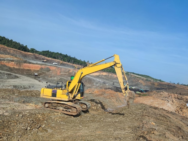 Mining activities, coal getting, hauling and loading at a coal\
mining project