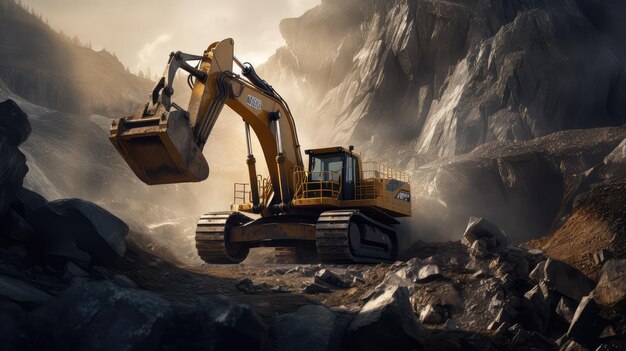 Mining excavator heavy equipment