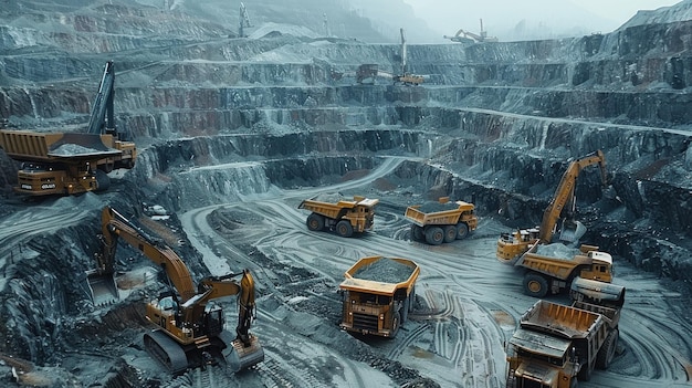mining operation in a quarry