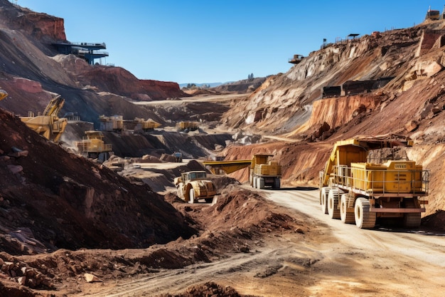 Mining Operation with Large Excavators Generative AI