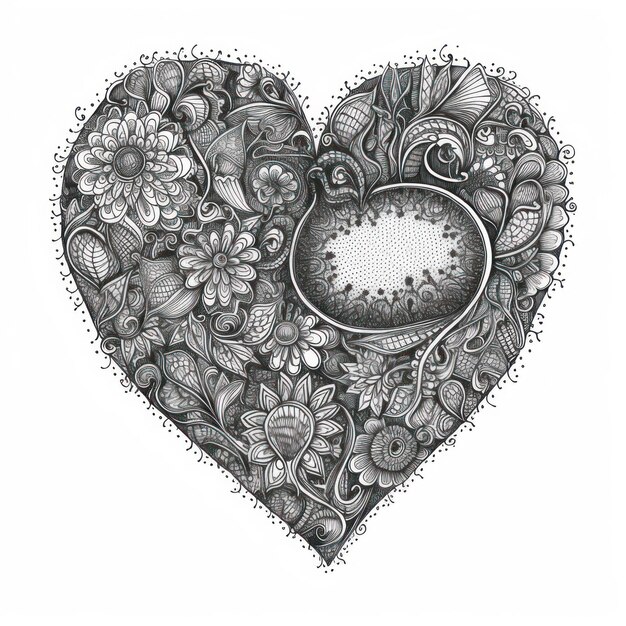 Photo minmal heart hand drawn