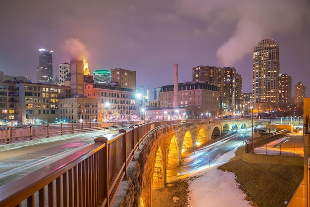 Photo minneapolis city downtown skyline usa